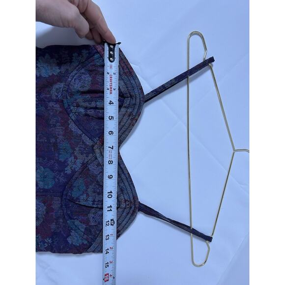 Free People Vintage Tapestry Mini Bustier Dress Vampire Diaries Size 0 Purple - Picture 6 of 9